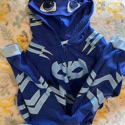 Pj Mask Pajamas Or Halloween Costume And Shoes 8c (Tag Says 5t) 