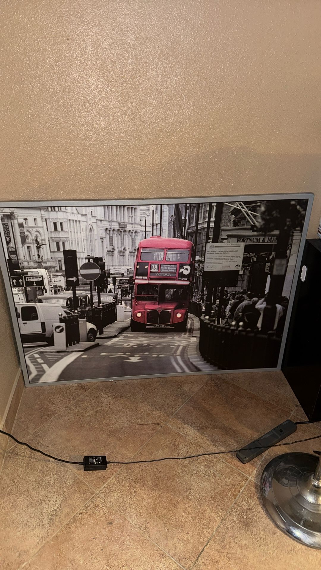 IKEA Red Bus In London Framed Artwork