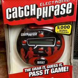 Electronic Catch Phrase Handheld Game by Hasbro 2013 Red Black 5000 Words