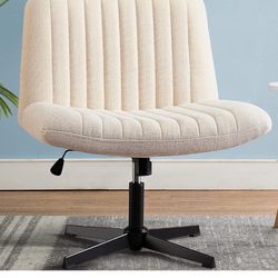 Armless Cross Legged Office Chair/Adjustable Wide Seat