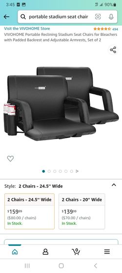 VIVOHOME Portable Reclining Stadium Seat Chairs for Bleachers with Padded Backrest and Adjustable ArmreVIVOHOME Psts, Set of 2

￼

￼

￼

￼

￼

￼

￼



