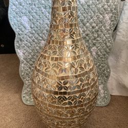 Gold Glass Mosaic Vase