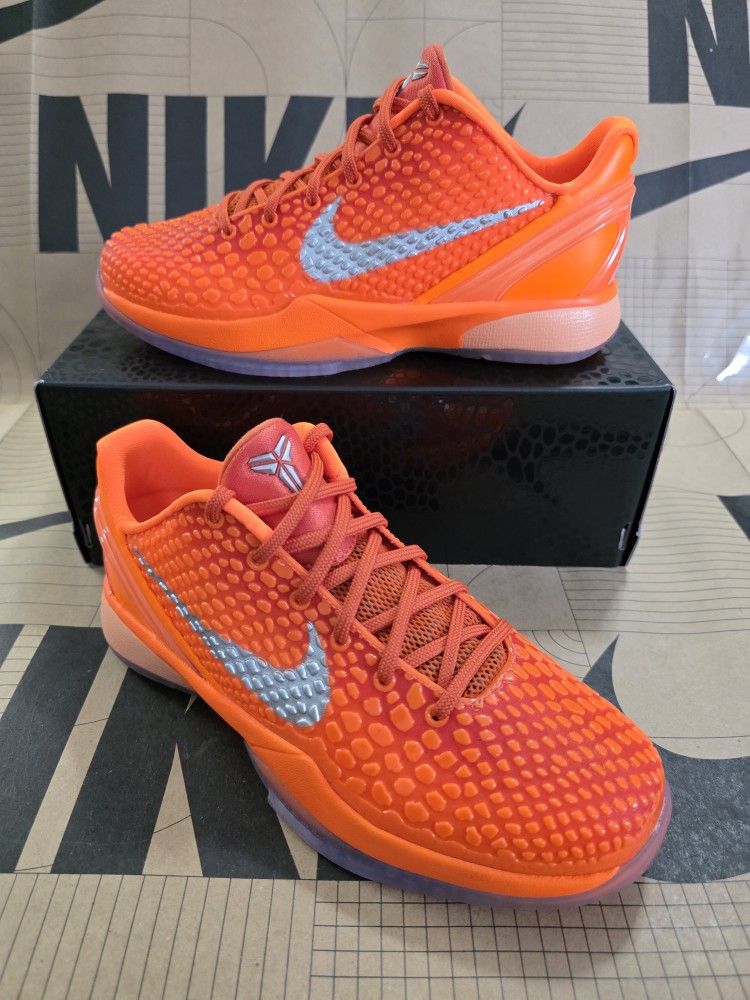 シューズ(男性用) NIKE kobe6 GS Protro \"Total Orange\" 22.5 Nike Zoom Kobe 6 Protro Total Orange Sneakers GS Kids Sizes (Brand