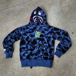 Blue Bape Hoodie 
