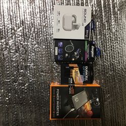 Earbuds , Car Charger + Cable ,aaa Batteries , 150 Watt Power Inverter