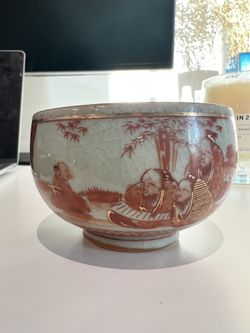 Antique Japanese Kutani Porcelain Bowl 