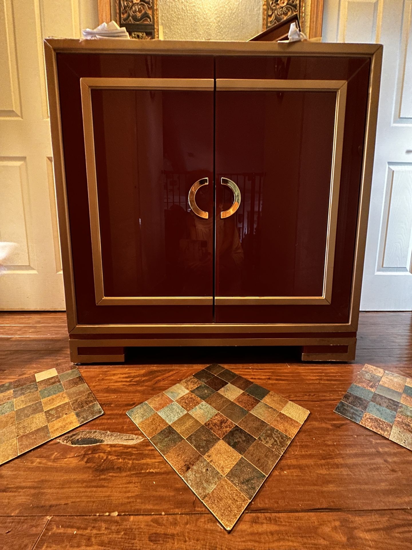 Beautiful Red Lacquer Cabinet  