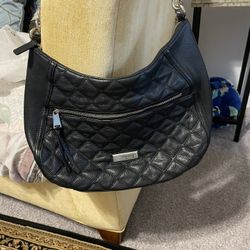 Calvin Klein Black Leather Hobo Purse 