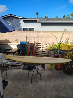 8" 6 surfboard pin tail gun style shape