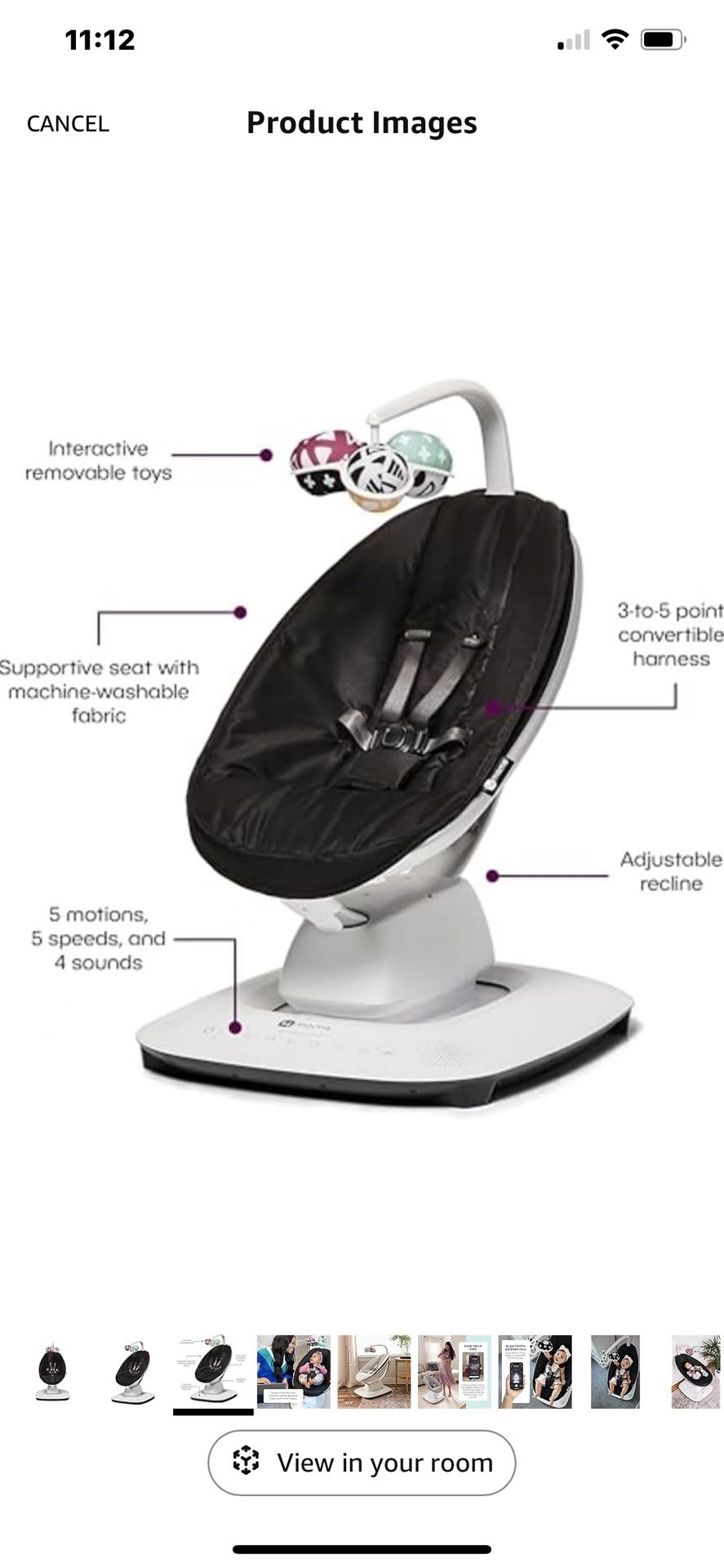4moms MamaRoo Multi-Motion Baby Swing