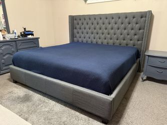 King Bed Frame & Mattress For Sale!