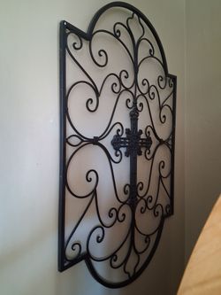 Iron wall art cross decor