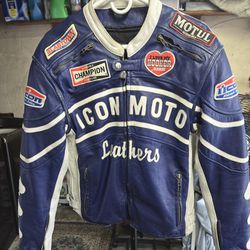 Ikon Moto Retro Daytona Motorcycle Jacket - Small