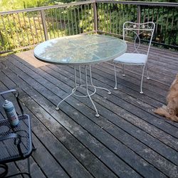 Vintage Metal Patio Table