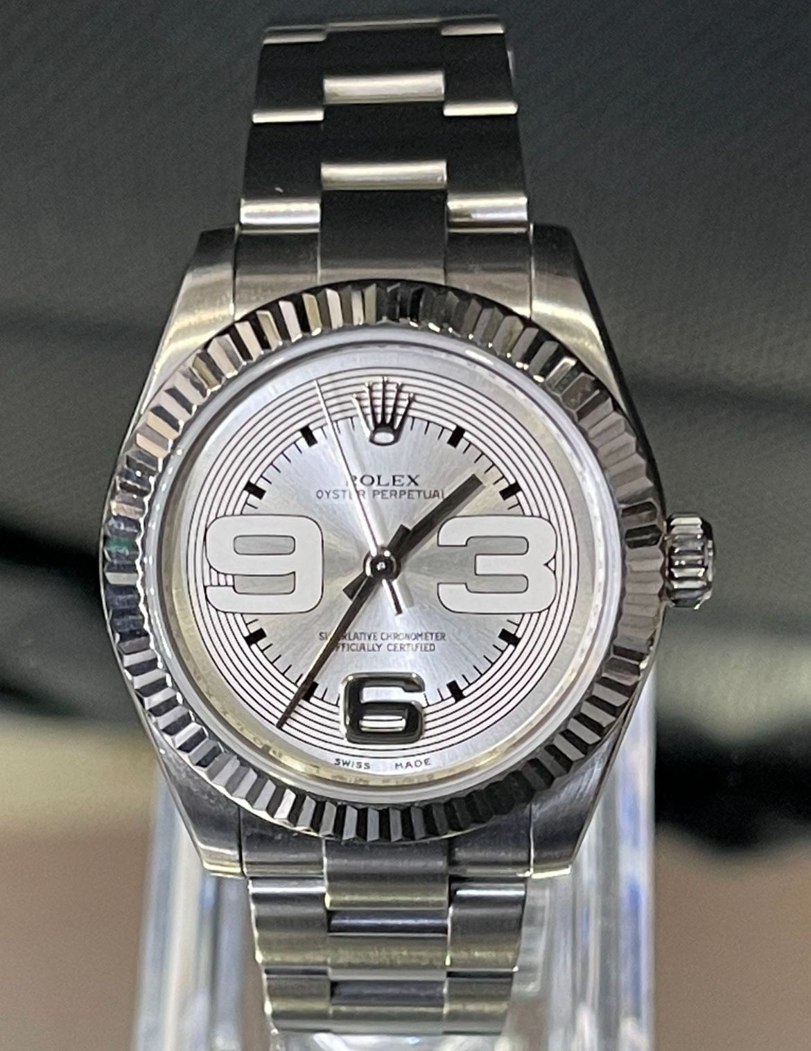 Rolex Oyster Perpetual 31 Silver Dial Gold & Steel Watch 177234