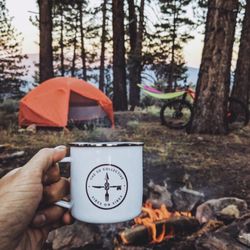 Brand New Enamel Ware Mug White Stainless Steel Camping Burning Man