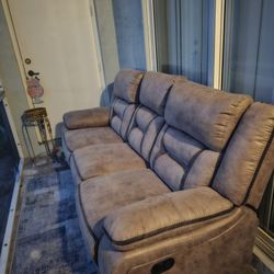 Microfiber Leather Recliner Sofa