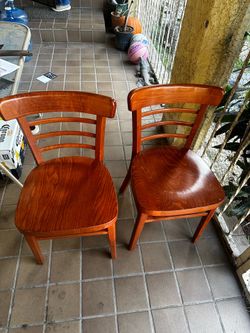 Small wooden chairs