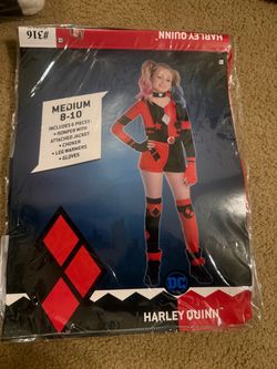 DC Harley Quinn Kids Costume Medium 8-10