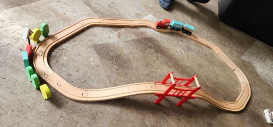Kids wooden train set