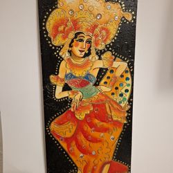 Hand made Indian Picture - 8"x 20"