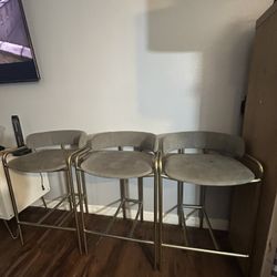 GREY&GOLD (3) Bar/High Chairs $20 EACH