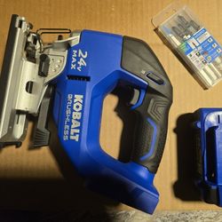 Kobalt Brushless Jigsaw w/ Blades & Battery