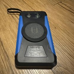 40000mah Solar Magnetic Integrated Cables Power Bank Lights Blue New