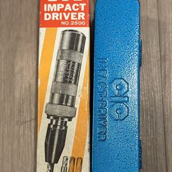 Vintage CIC Impact Driver No. 2500 w/ Metal Storage Case & 13 Bits