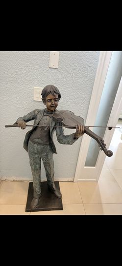 Pareja De Niños De Bronce