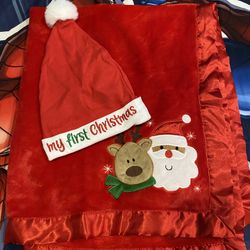 Baby Christmas Hat Blanket 