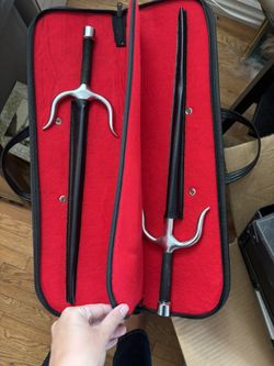 Martial Arts Sai Set In Case