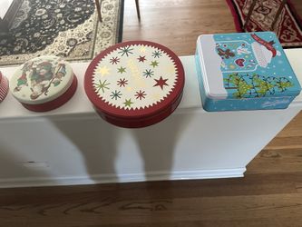 Put Your Christmas Cookies In These Nice Tins And One Box.