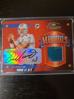 Dan Marino donruss classics game used patch and autograph card