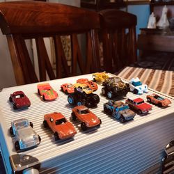 (14) Mini Cars The Front Row Galoob, Playart, Tootsietoy, Hong Kong  and Orange 1 In Right 1971 Ideal Toy Hong Kong 