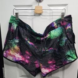Black swim top with galaxy swim bottoms new
