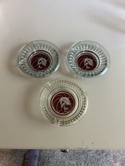 3 vintage MGM Hotel Vegas Ashtrays. 