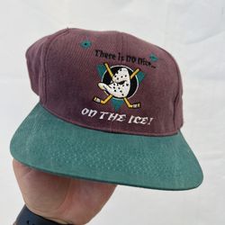 Vintage Deadstock Anaheim Mighty Ducks 90s NHL SnapBack Hat Cap 