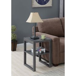 Brand New in Box Charcoal Gray Wooden End Table/Night Stand
