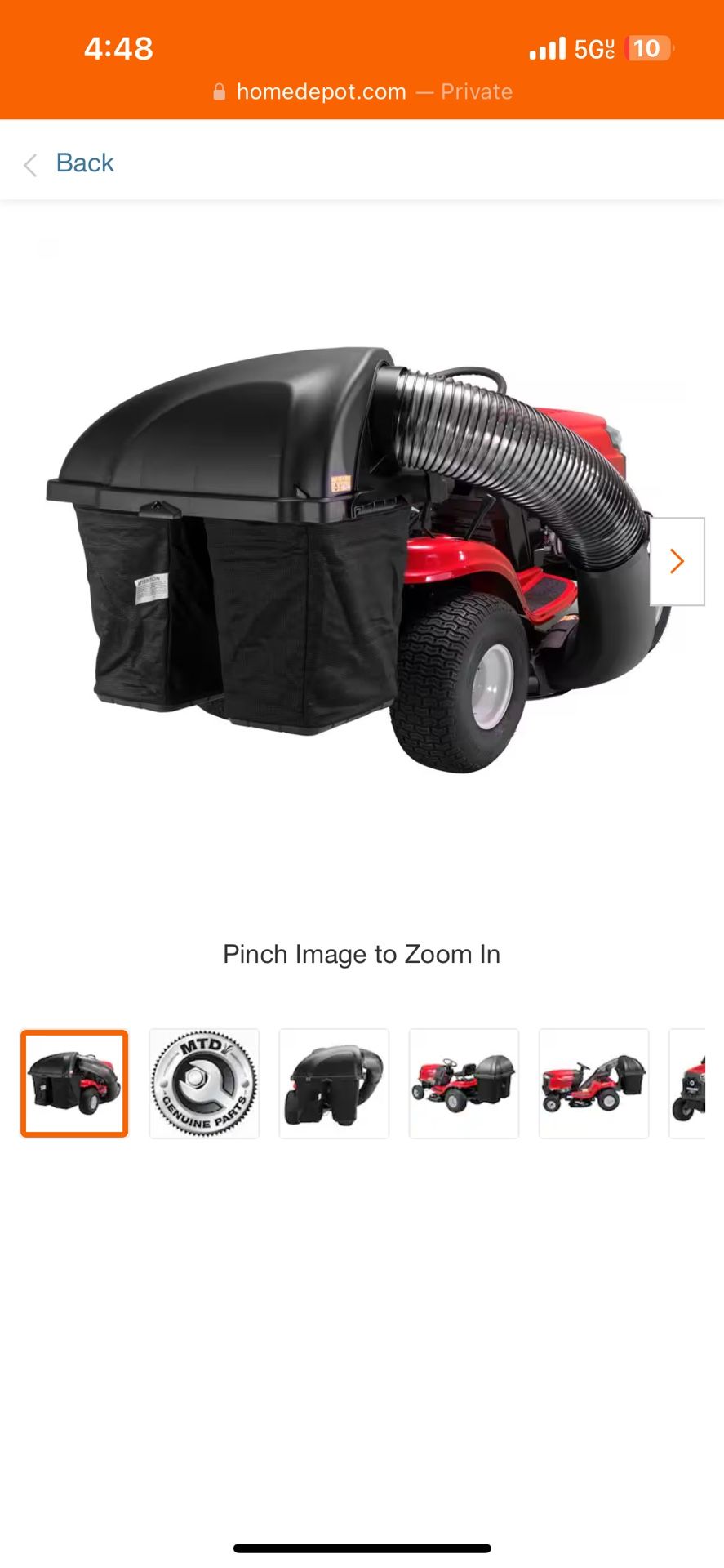 Double Lawn Mower Bagger - for 36-Inch Lawn Tractors