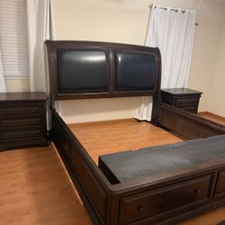 King bed With Night Stands 