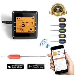 NEW! Digital Meat thermometer for Grilling , ICOCO Best Instant Read Oven Meat Thermometer with 6 Probes Ultra Fast Easy Electronic BBQ and Kitchen F