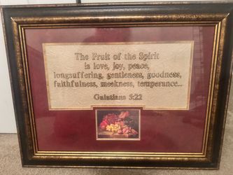 Framed Galatians 5:22 Scripture Wall Art