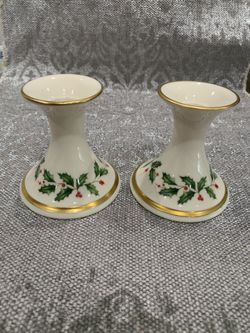 Lenox Christmas Candle Holders 