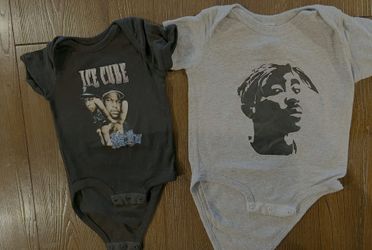 Tupac And Ice Cube Baby Onesies