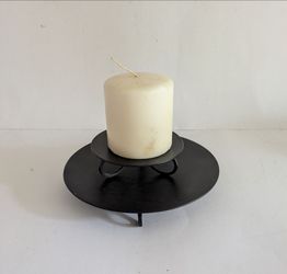 Pillar Candle Holders Black Set Two 2005