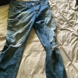 Men’s Ksubi Blue Ripped Skinny Jeans 