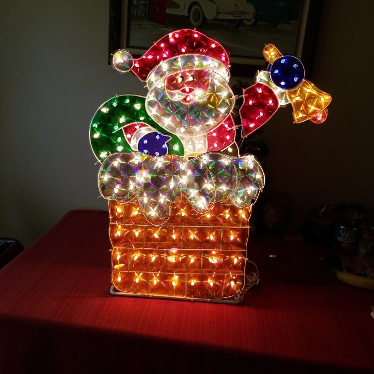 Animated Holographic Santa Lighted Sculpture