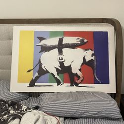Banksy Heavy Weaponry Rocket Bomb Elephant Canvas Print 40x26