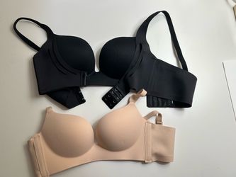 Push-Up Bras Bundle Black and Nude. In sizes 32-36 B.